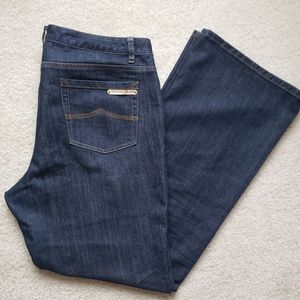 Michael Kors Wide Leg Dark Blue Long Jeans